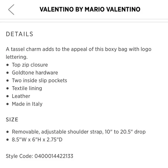 NWT Valentino Mia Embossed Leather Shoulder Bag - Picture 5 of 9